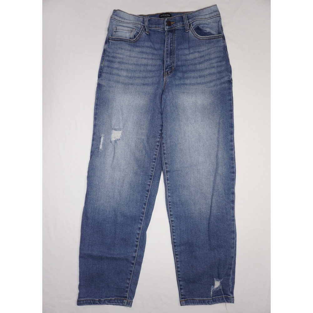 Poison Mushroom Size 29 Blue Distressed Denim Cropped Jeans